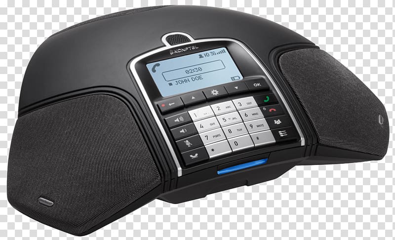 Konftel 300wx Wireless Expandable Conference Phone, No Base Station, Black Telephone KONFTEL 300 Wx DECT BASE STATION if purchased with 300Wx Mobile Phones, others transparent background PNG clipart