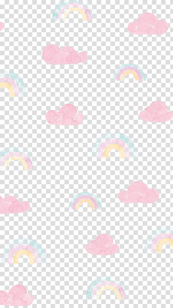 clouds and rainbow shading transparent background PNG clipart