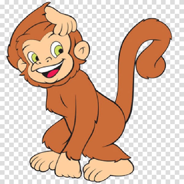 Baby Monkeys Primate , Cartoon Monkey transparent background PNG clipart