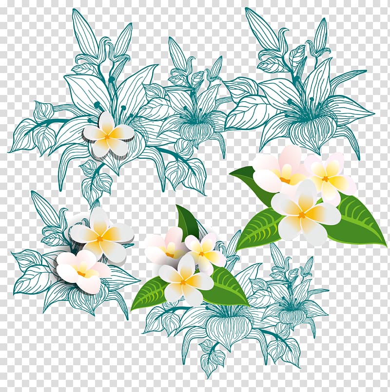 Floral design Flower Icon, Goose yellow flowers and leaves transparent background PNG clipart