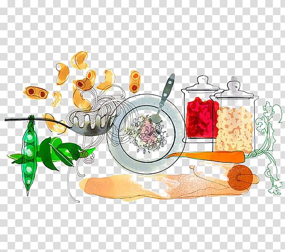 Bell pepper European cuisine Vegetable Fruit, Hand-painted dishes and jars transparent background PNG clipart