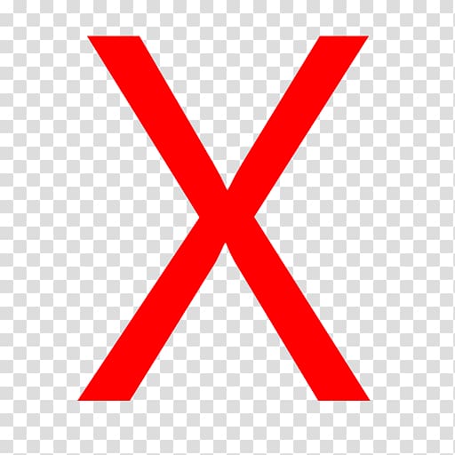 x mark text symbol