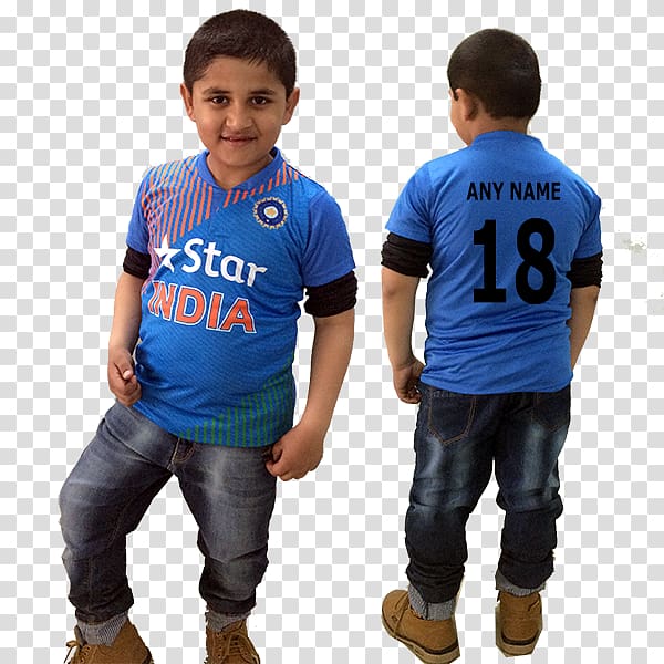 T-shirt India national cricket team Jersey cricket team ICC World Twenty20, cricket jersey transparent background PNG clipart