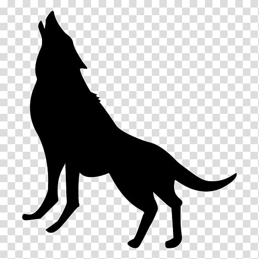 Silhouette Drawing , howling transparent background PNG clipart