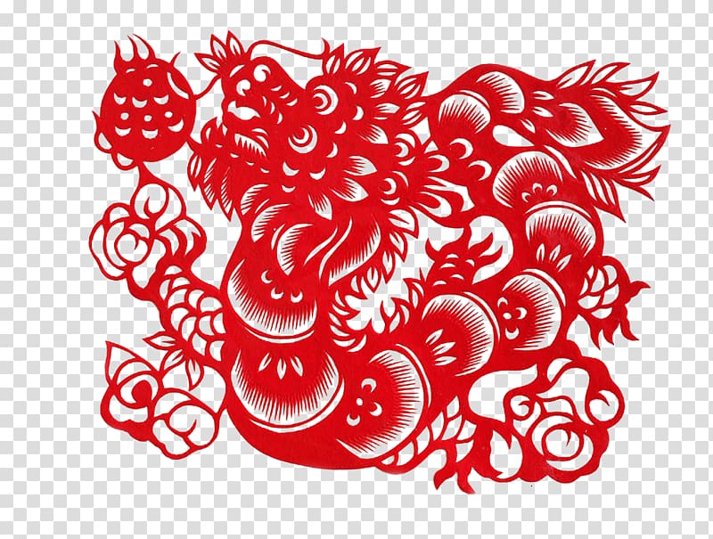 Tung Shing Chinese calendar Solar calendar Perpetual calendar Chinese dragon, Paper-cut dragon claw transparent background PNG clipart