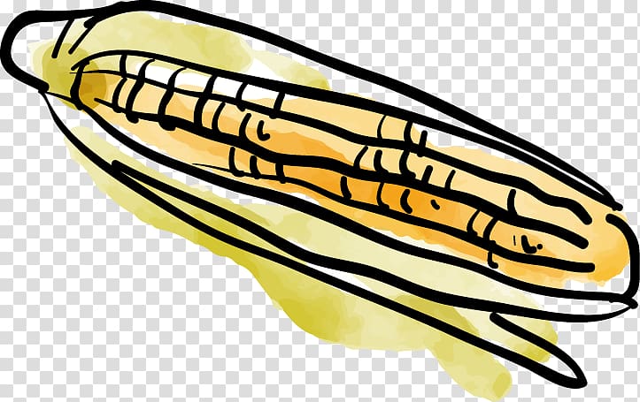 Cornbread Corn flakes Maize, Hand-painted vegetable elements transparent background PNG clipart