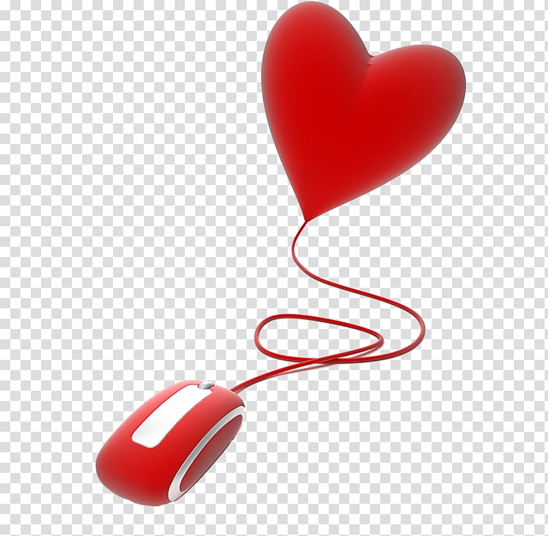 Computer mouse Love Heart Valentines Day, mouse transparent background PNG clipart