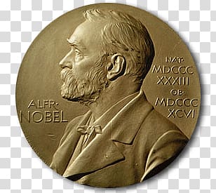 round gold-colored coin, Nobel Prize transparent background PNG clipart