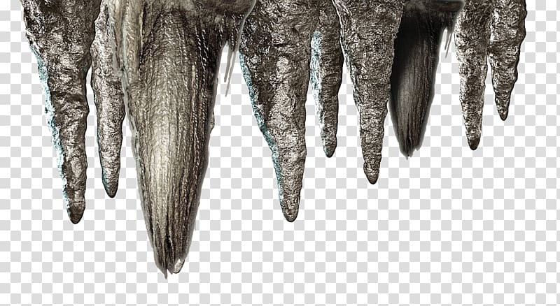black stalagmites, Avshalom Cave Stalactite Stalagmite , icicles transparent background PNG clipart