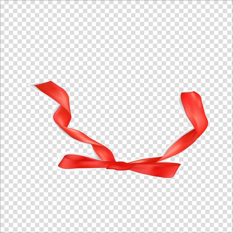 red ribbon illustration, Ribbon Sateen, ribbon transparent background PNG clipart