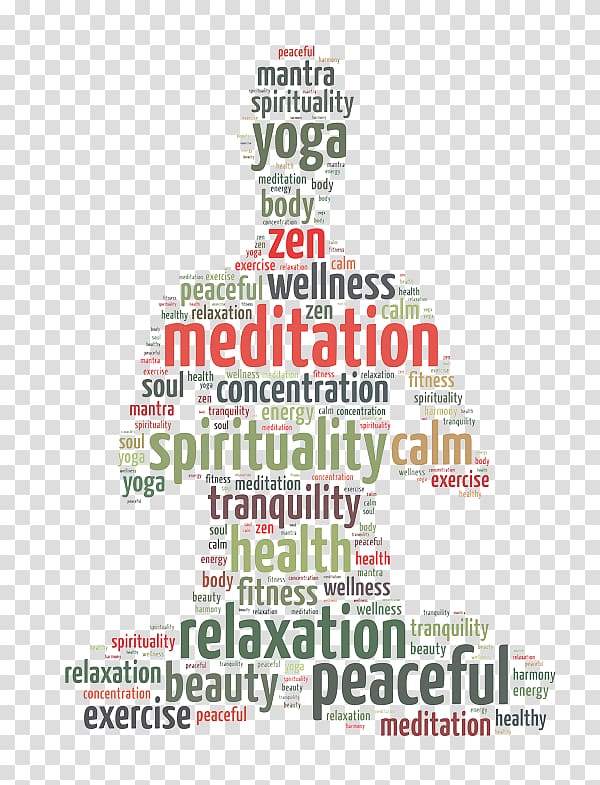Yoga Word Meditation Exercise, Yoga transparent background PNG clipart