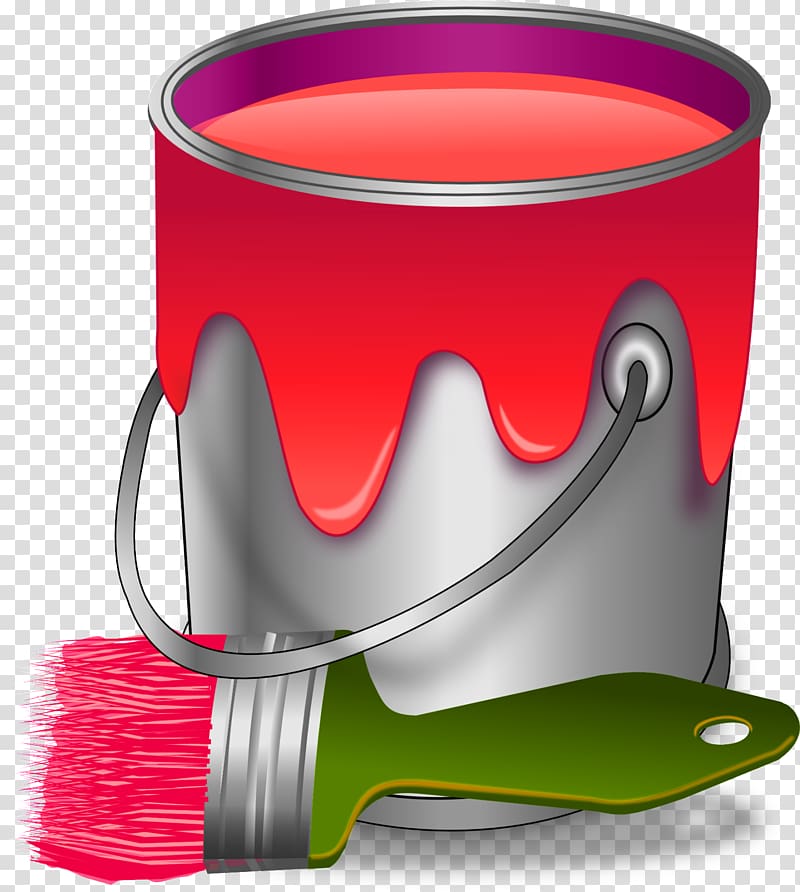 Painting Brush Bucket, pot transparent background PNG clipart
