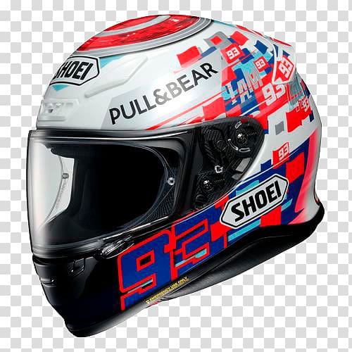 Motorcycle Helmets Shoei Motorcycle accessories Visor, marc marquez transparent background PNG clipart