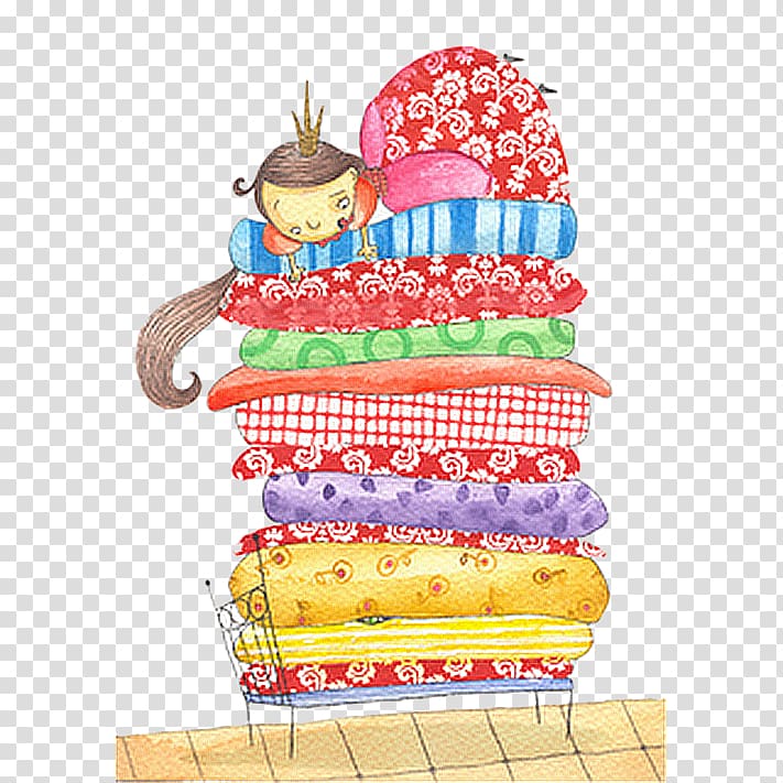 The Princess and the Pea The Steadfast Tin Soldier Snow White, Hand painted Princess pea illustration transparent background PNG clipart