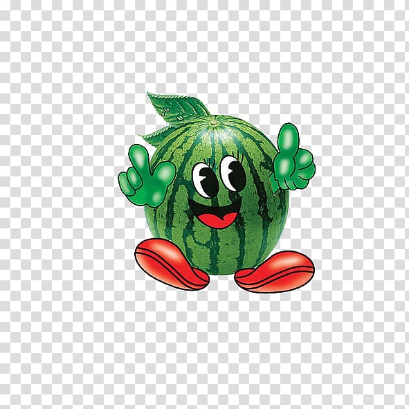 Watermelon Cartoon, Smile watermelon transparent background PNG clipart