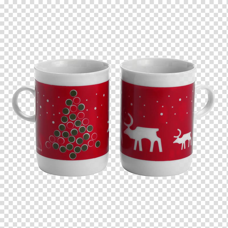Mug Christmas Coffee cup, Red cups transparent background PNG clipart