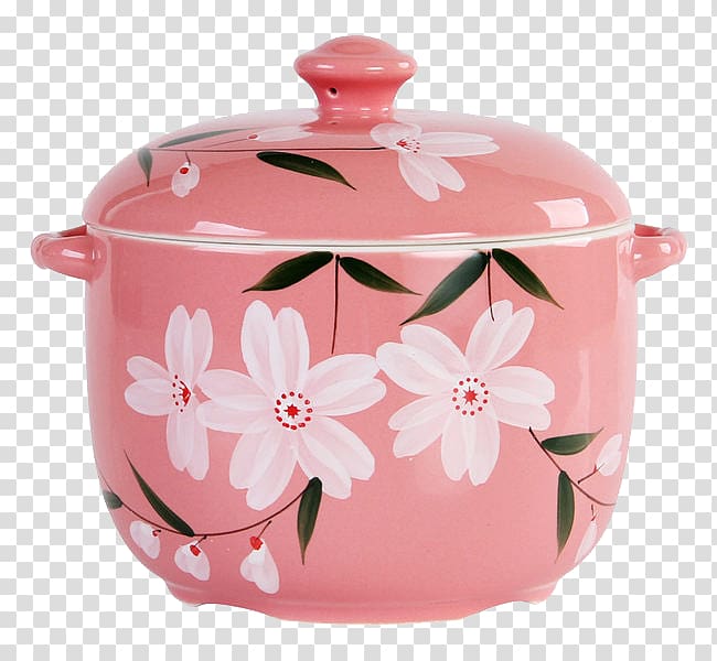 Japanese Cuisine Rice cooker Lid Tableware, Pink Japanese stew pot transparent background PNG clipart