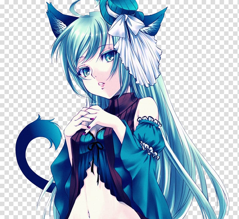 Catgirl Anime Manga, Anime transparent background PNG clipart | HiClipart