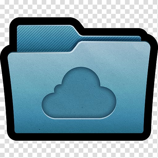 blue and gray organizer, aqua electric blue, Folder Cloud transparent background PNG clipart