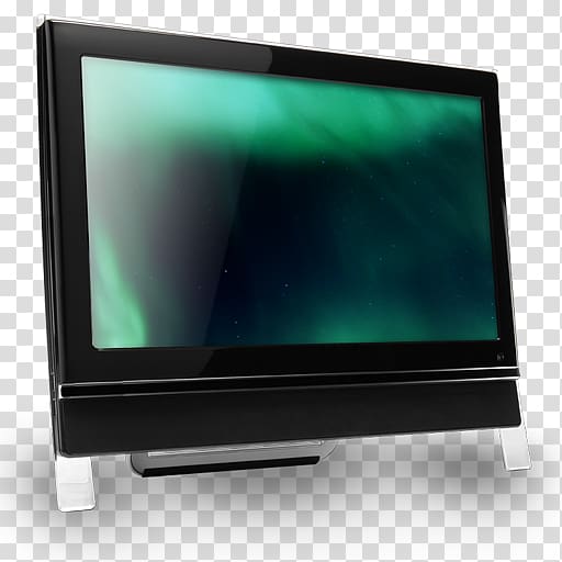 flat screen TV, computer monitor desktop computer television set, 16 Computer Dark Green transparent background PNG clipart