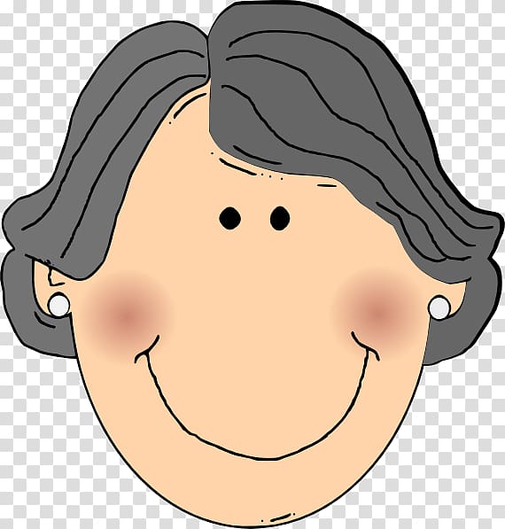 Girl Smiley Woman Face , Grandma transparent background PNG clipart