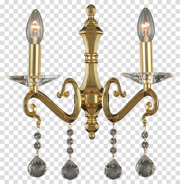 Gold Chandelier Ceiling Wall Light, gold transparent background PNG clipart