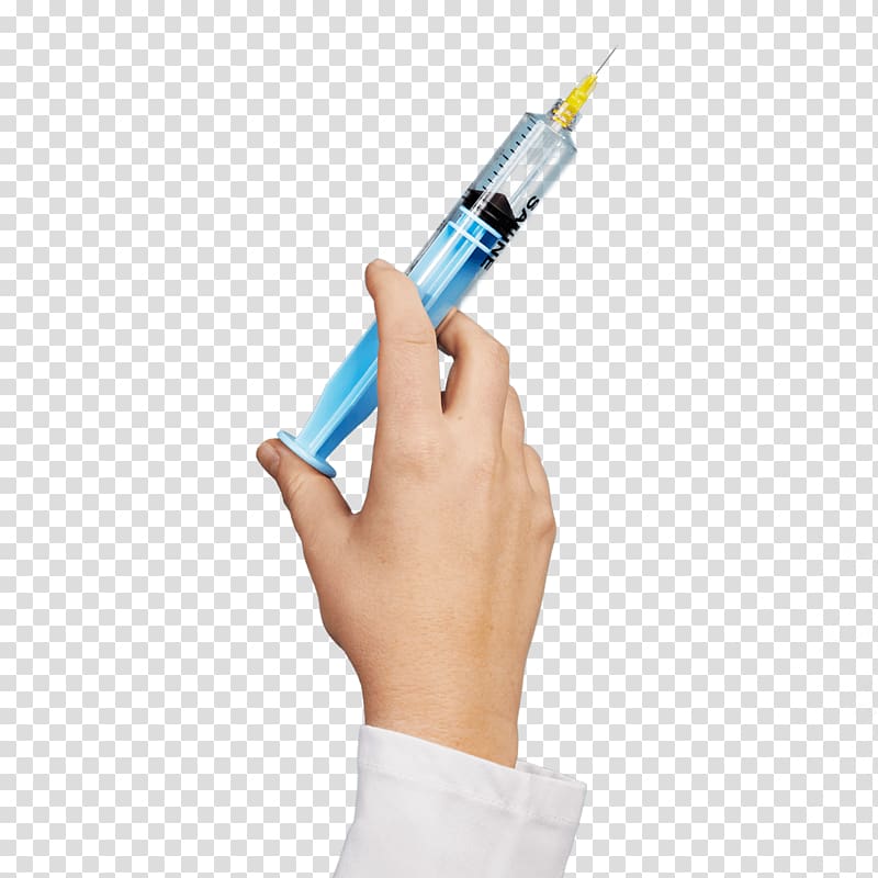 Syringe Hypodermic needle Injection Hand Finger, hand job. transparent background PNG clipart