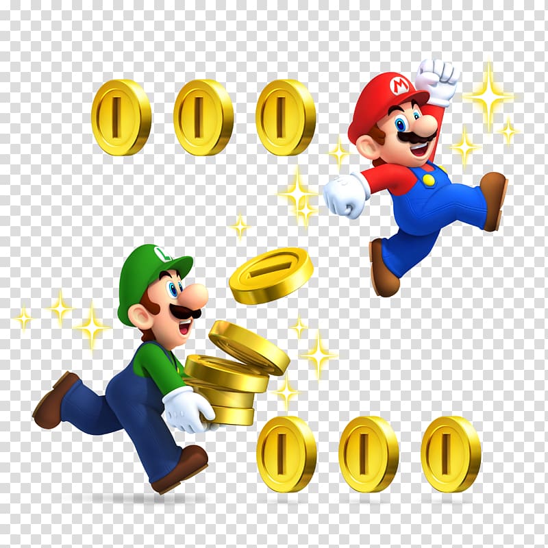 Mario and Luigi illustrations, New Super Mario Bros. 2, mario bros transparent background PNG clipart