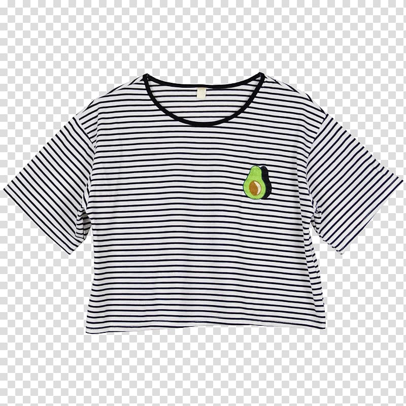 T-shirt Crop top Hoodie Sleeveless shirt, striped transparent background PNG clipart