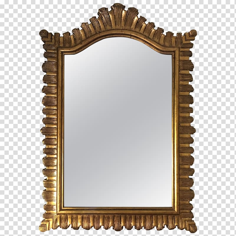 Mirror Frames Gold Metal, mirror transparent background PNG clipart