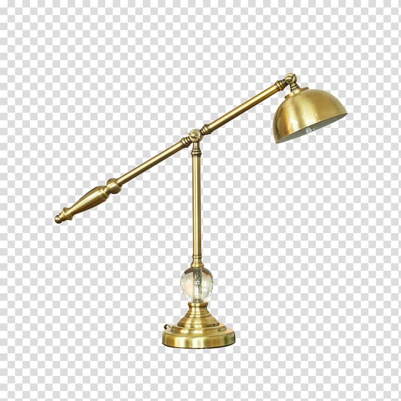 Lampe de bureau Lighting Study Floor, Gold Adjustable lamp transparent background PNG clipart