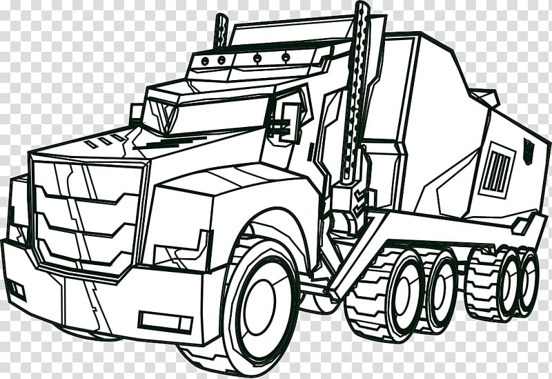Optimus Prime Bonecrusher Drawing Line art, optimus prime truck ...