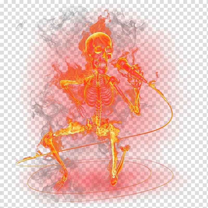 flame skull skull transparent background PNG clipart