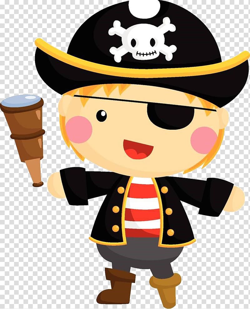 Piracy Cartoon Illustration, Cartoon pirate material transparent background PNG clipart