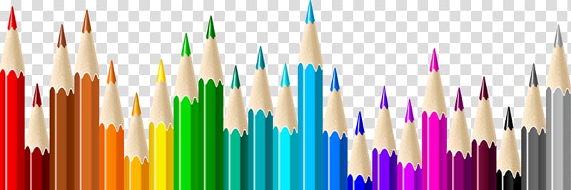 assorted-color pencil illustration, Pencil frame , Colored pencils transparent background PNG clipart