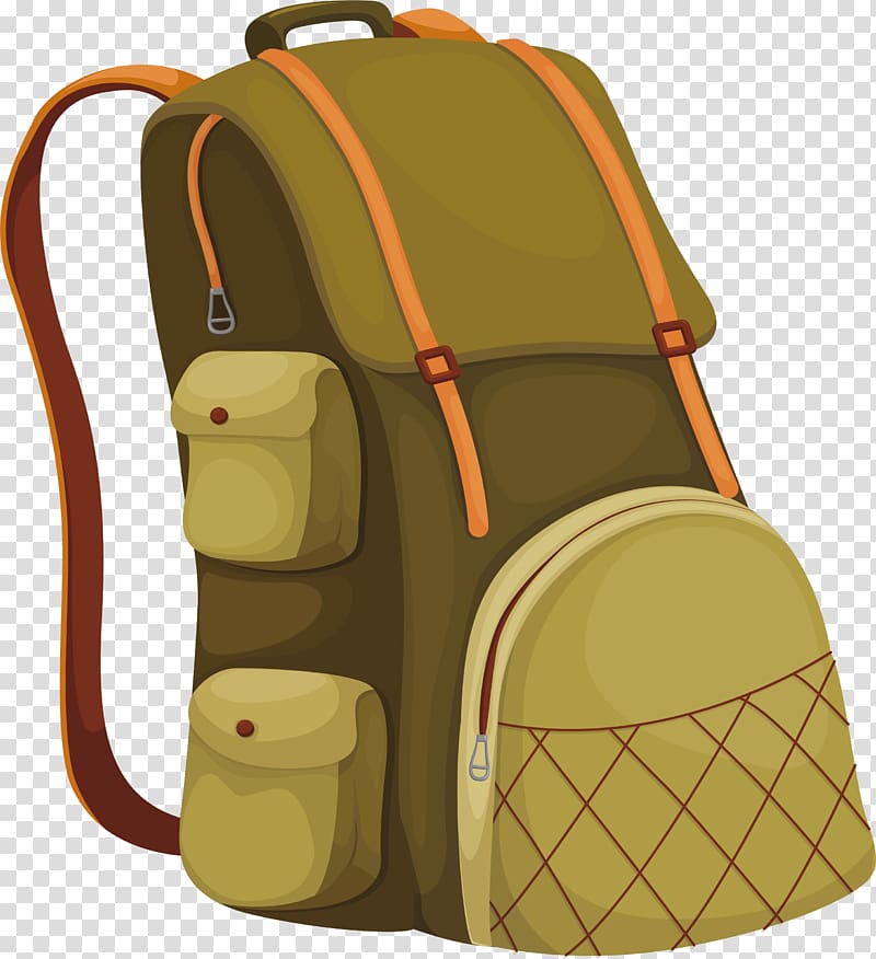 Camping Illustration, Field mountaineering bag transparent background PNG clipart