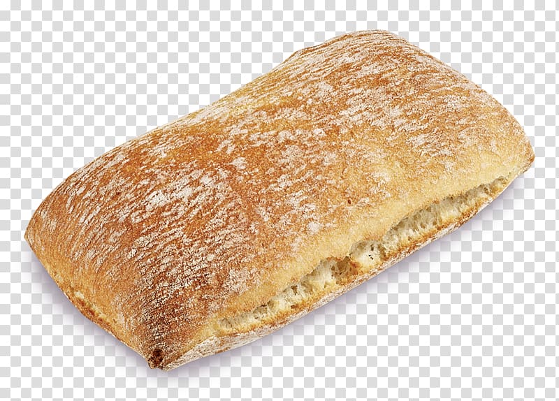 Rye bread Ciabatta Sausage roll Danish pastry, bread transparent background PNG clipart