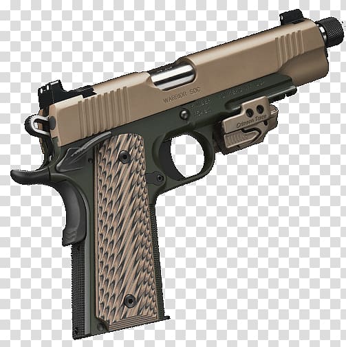 Kimber Manufacturing Kimber Custom .45 ACP M1911 pistol Firearm, Confirmed Sight transparent background PNG clipart