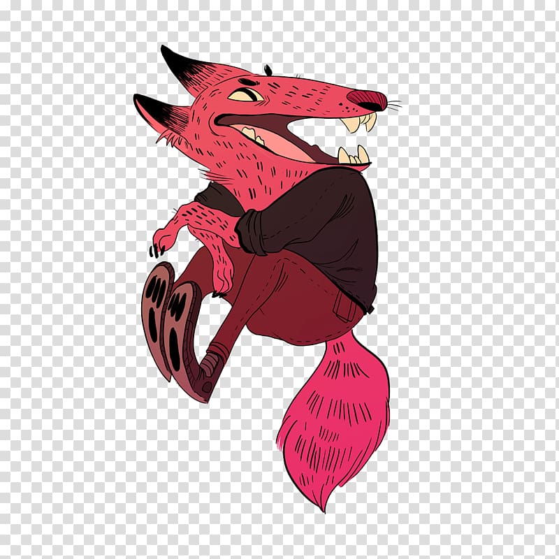 Cartoon Drawing Model sheet Character Illustration, red fox transparent background PNG clipart