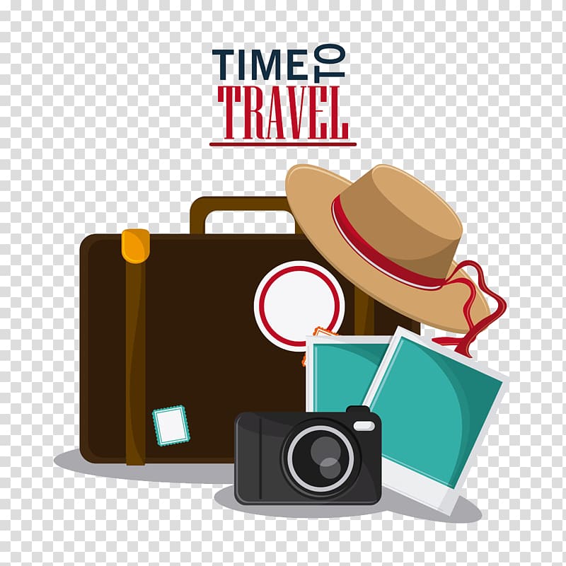 Vacation Travel Baggage Illustration, Creative Travel transparent background PNG clipart