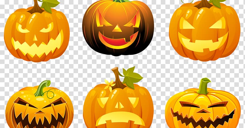 Halloween Calabaza Crookneck pumpkin Jack-o\'-lantern, santa muerte transparent background PNG clipart