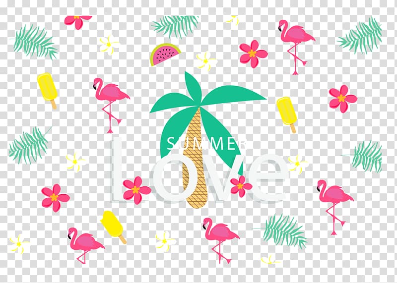 Flamingo Computer file, ice cream,Holiday,flower,Flower material transparent background PNG clipart