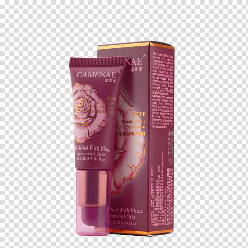 Lotion Cream Cosmetics, Ka Mei Le Rose new muscle density Zhen Run Eye Cream transparent background PNG clipart
