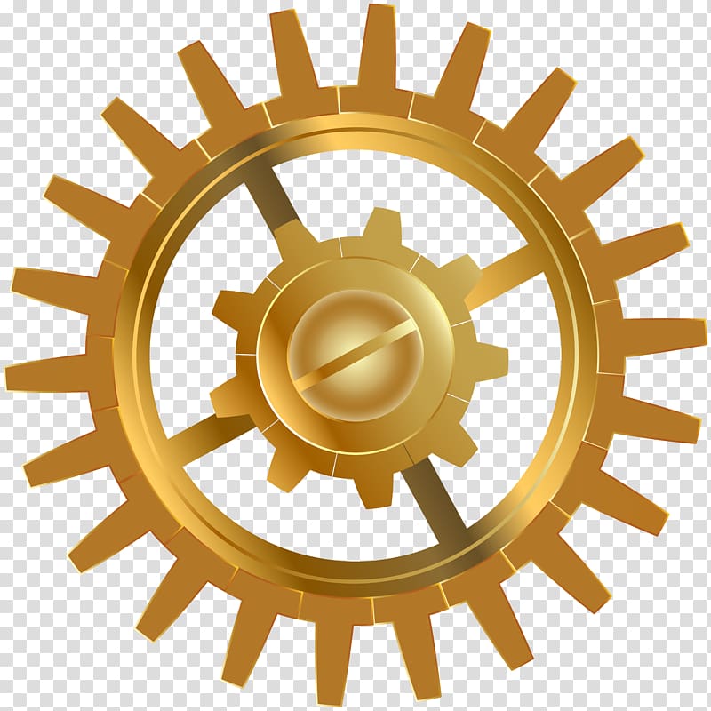Logo LEGO Bicycle, Gear Gold transparent background PNG clipart