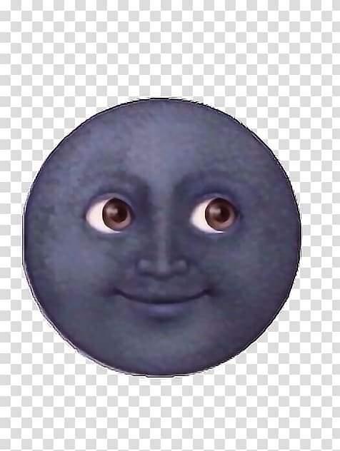 Emoji Black moon Emoticon, scarry transparent background PNG clipart