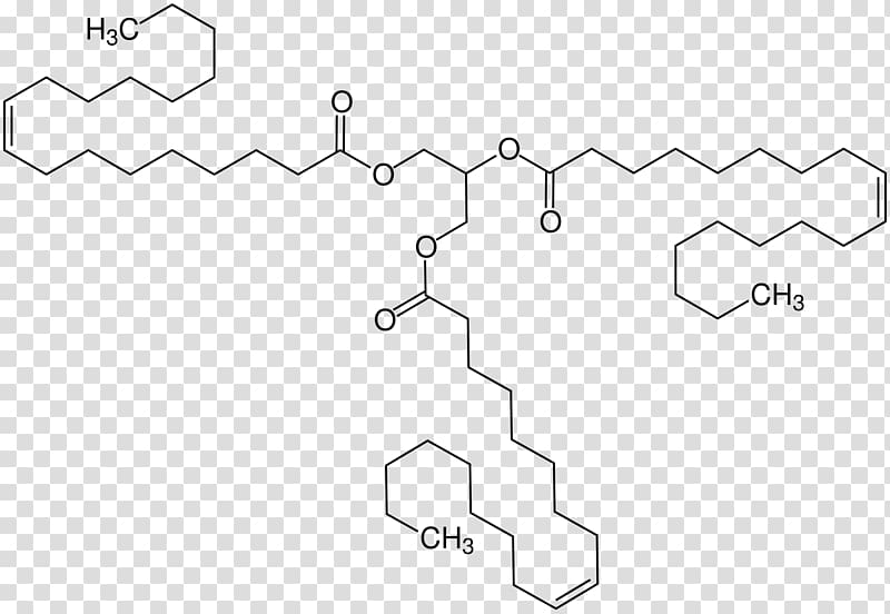Triolein Triglyceride Oleic acid Structural formula Fatty acid, others transparent background PNG clipart