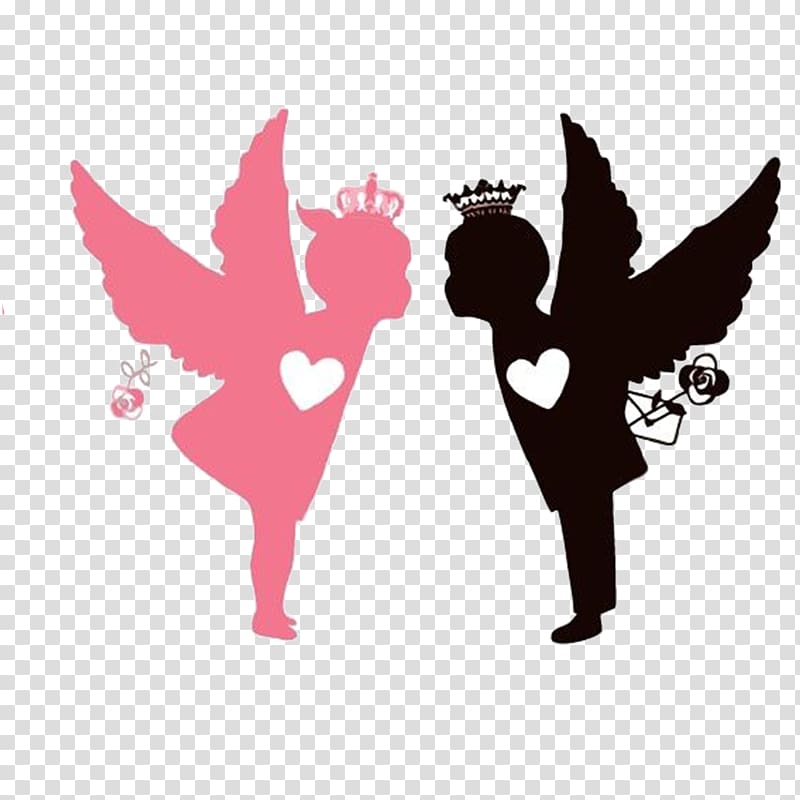 Falling in love Dating Gift Kiss, Angel Kiss transparent background PNG clipart