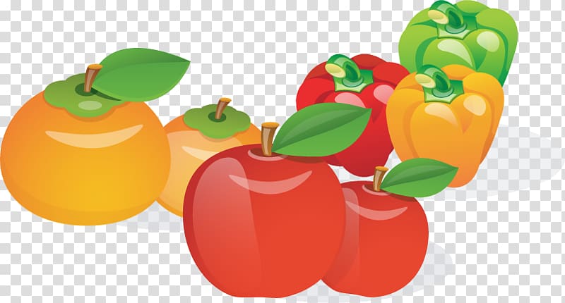 Apple Bell pepper , Apple persimmon pepper material transparent background PNG clipart