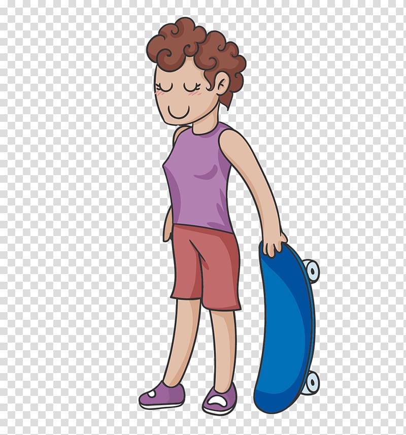 Skateboard Cartoon, Skateboard Girl Cartoon Creative transparent background PNG clipart