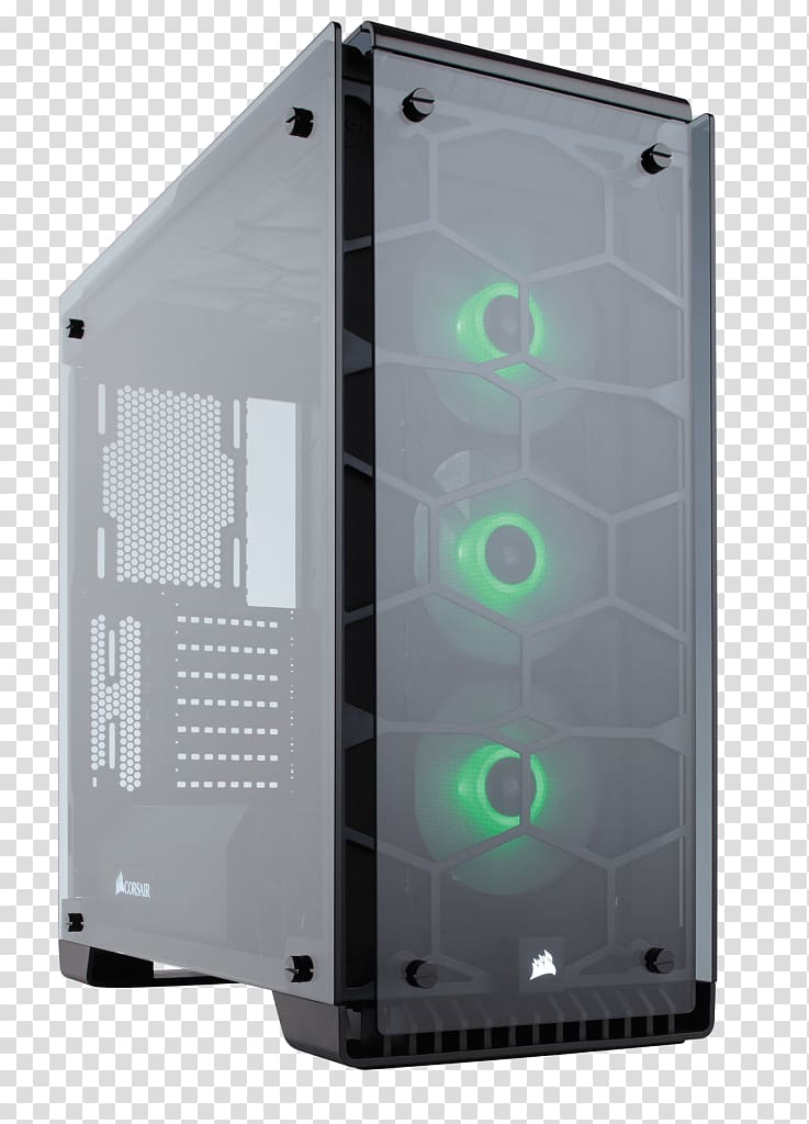 Computer Cases & Housings Power supply unit microATX Corsair Crystal Midi-Tower computer Case, pc dvd transparent background PNG clipart
